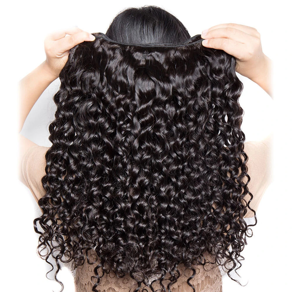 Burmese Afro Kinky Curly Human Hair Bundles Top Raw Hair Extensions Unprocessed Virgin Deep Water Wave 100% Human Hair Weave