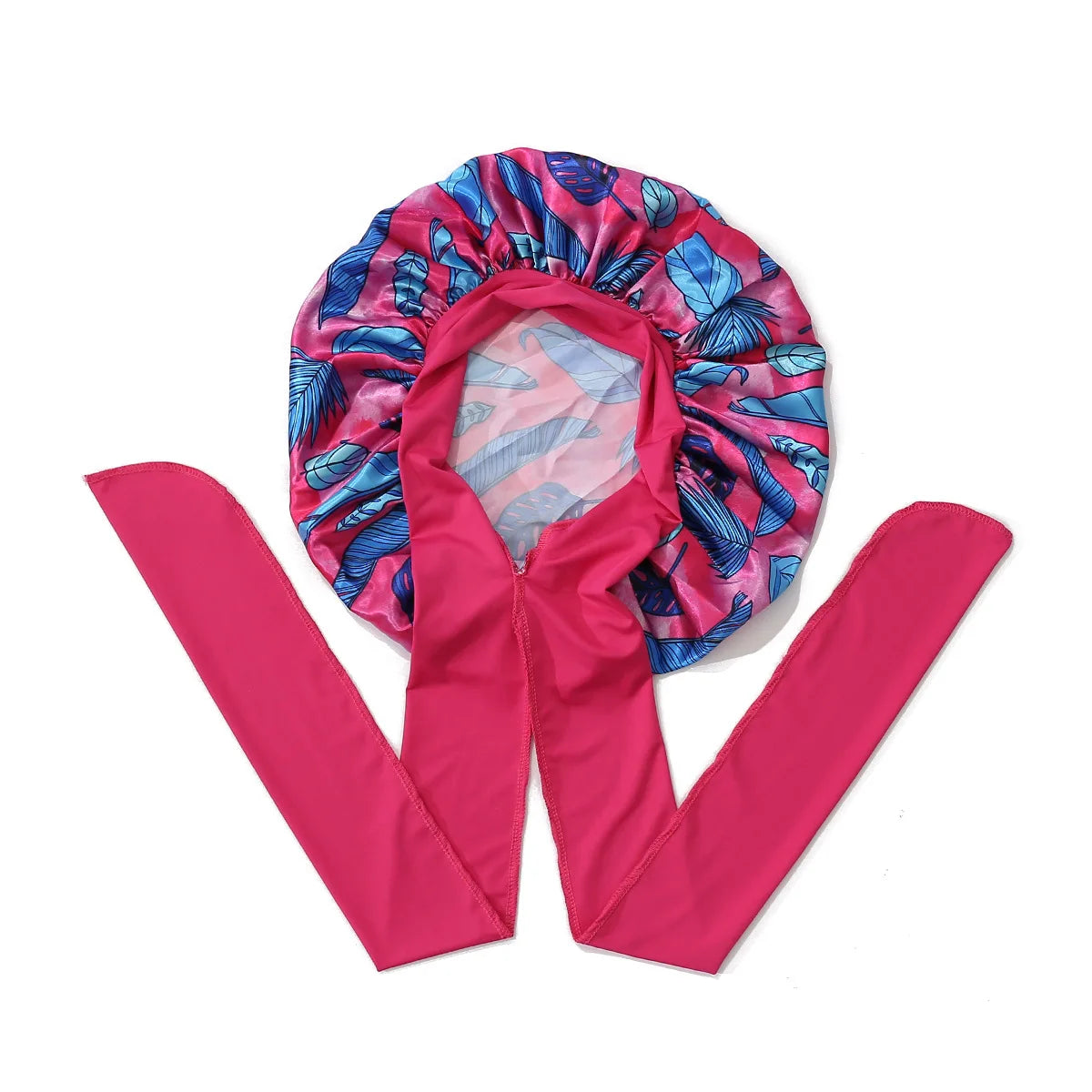 Yaam Extra Large Satin Bonnet Long Tail African Style