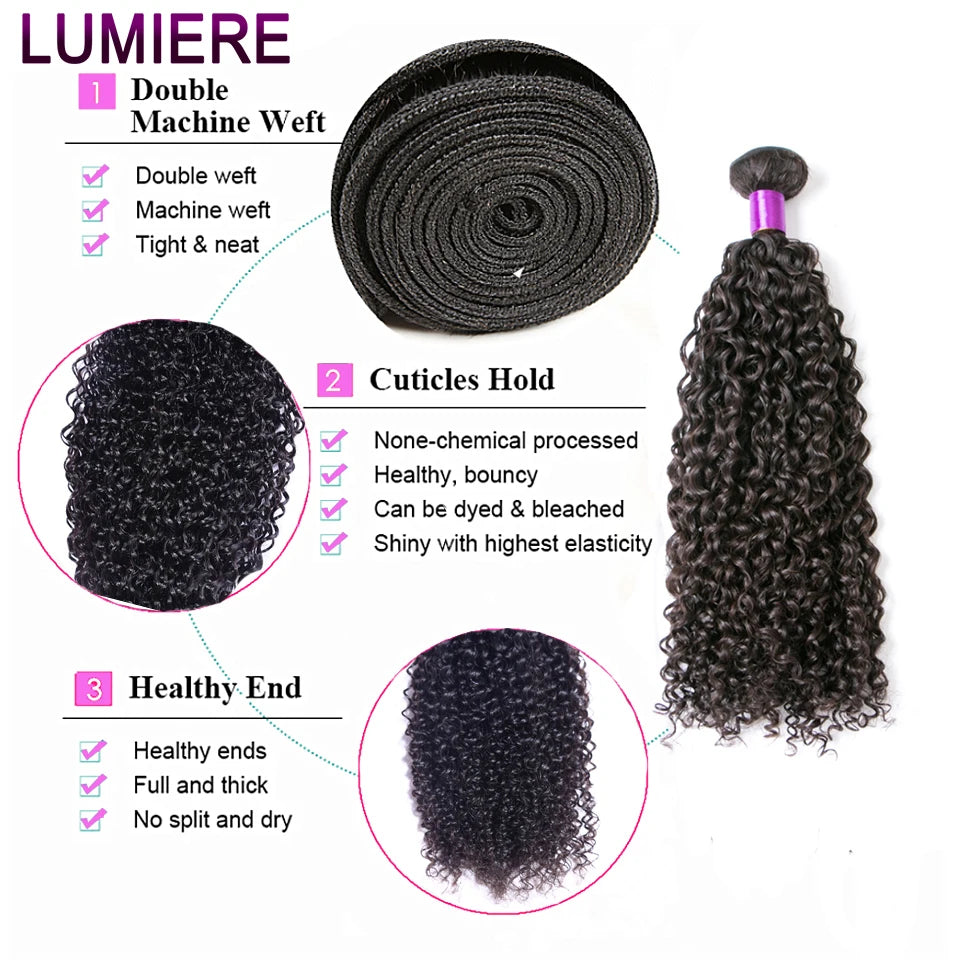 Afro Kinky Curly Human Hair Bundles 100% Virgin Raw Human Hair Bundles Hair Extensions Brazilian Hair Weave Bundles 30 32 40inch