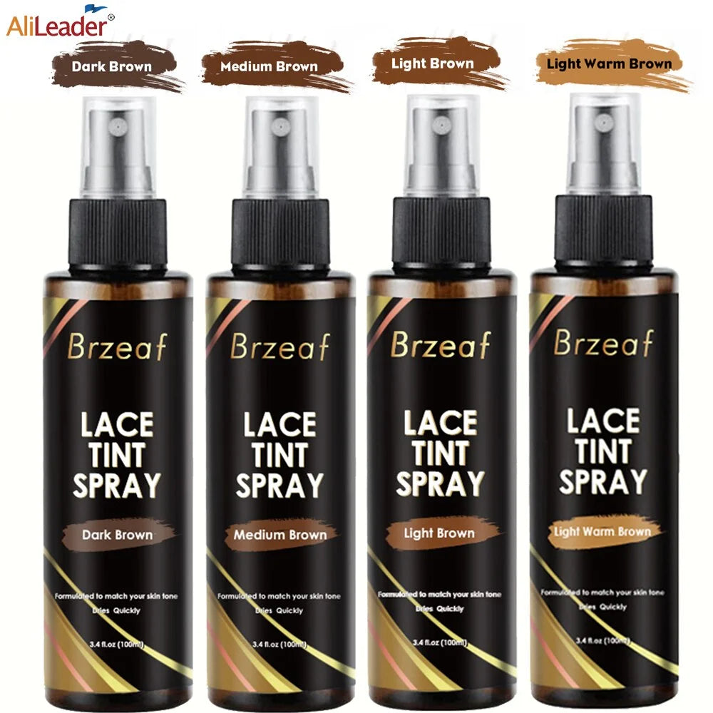 Wig Lace Dyeing Stick With Brush Double-Head Wig Knots Concealer Stick Lace Tint Spray For Lace Wigs & Frontal Part & Hairline