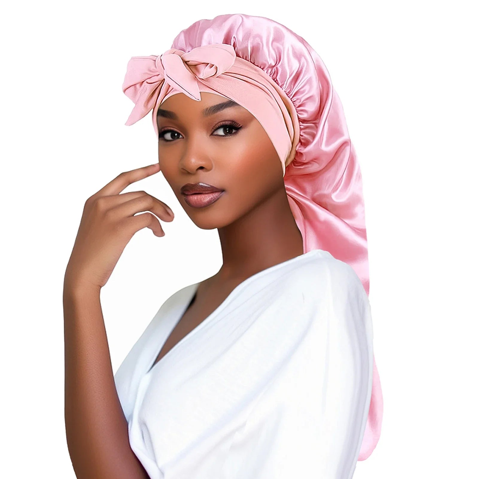 Yaam Bonnet Satin Sleeping Hat Long Tail