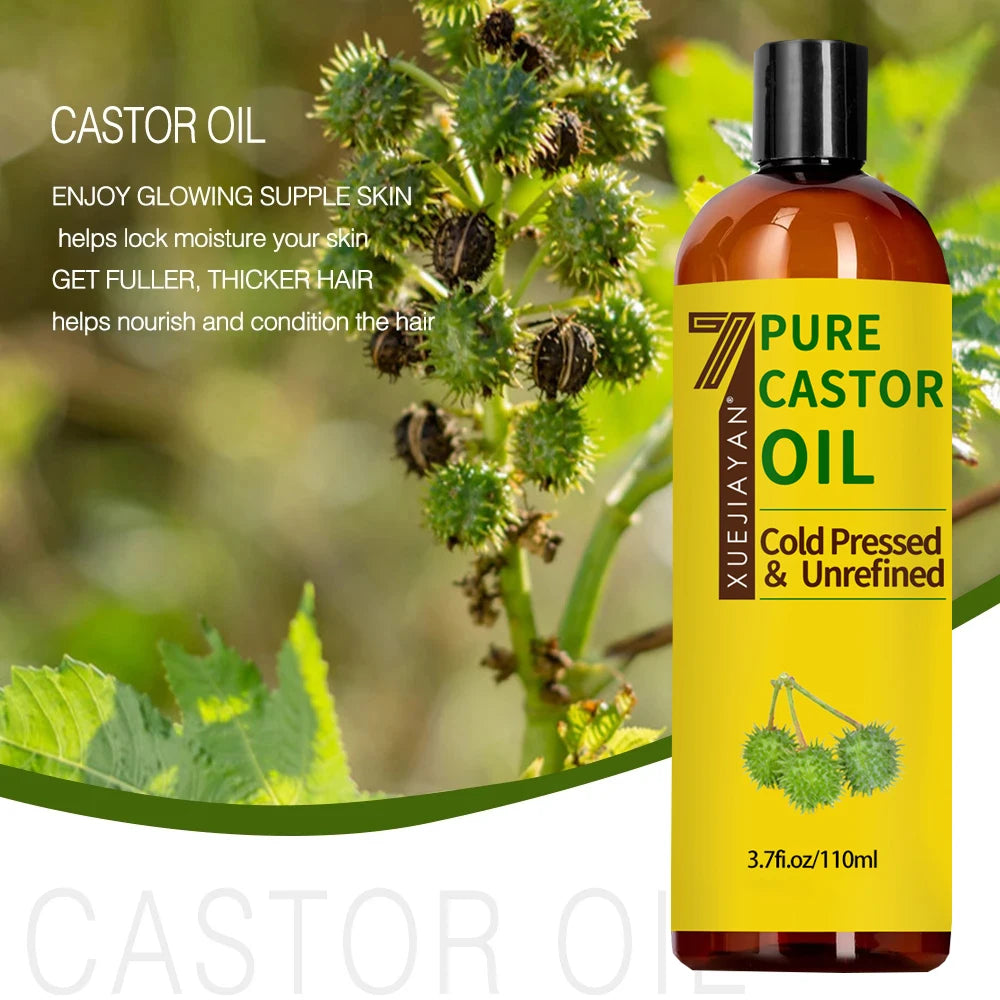 100% Pure And Castor Oil For  Eyelashes  hair bodyAromatherapy And Massage