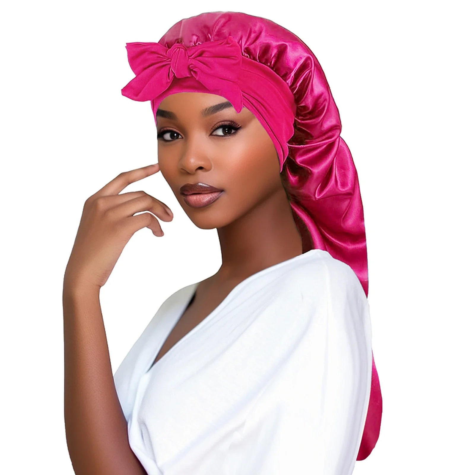 Yaam Bonnet Satin Sleeping Hat Long Tail