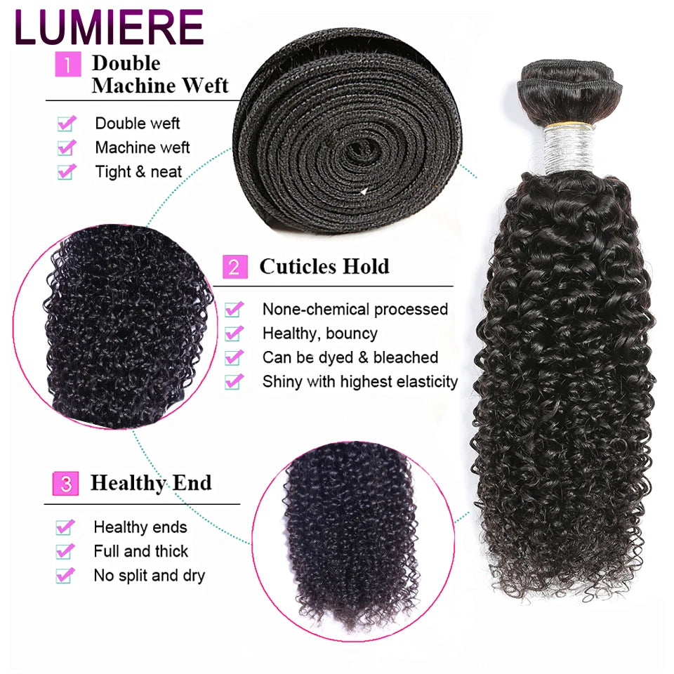Afro Kinky Curly Human Hair Bundles 100% Virgin Raw Human Hair Bundles Hair Extensions Brazilian Hair Weave Bundles 30 32 40inch