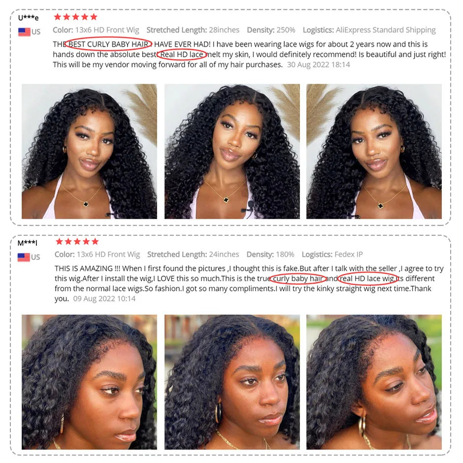 13x6 Hd 250 Density Afro Kinky Curly Wig 100% Human Hair 13x4 4c Edges Frontal Deep Wave Curly Lace Front Wigs For Women on sale