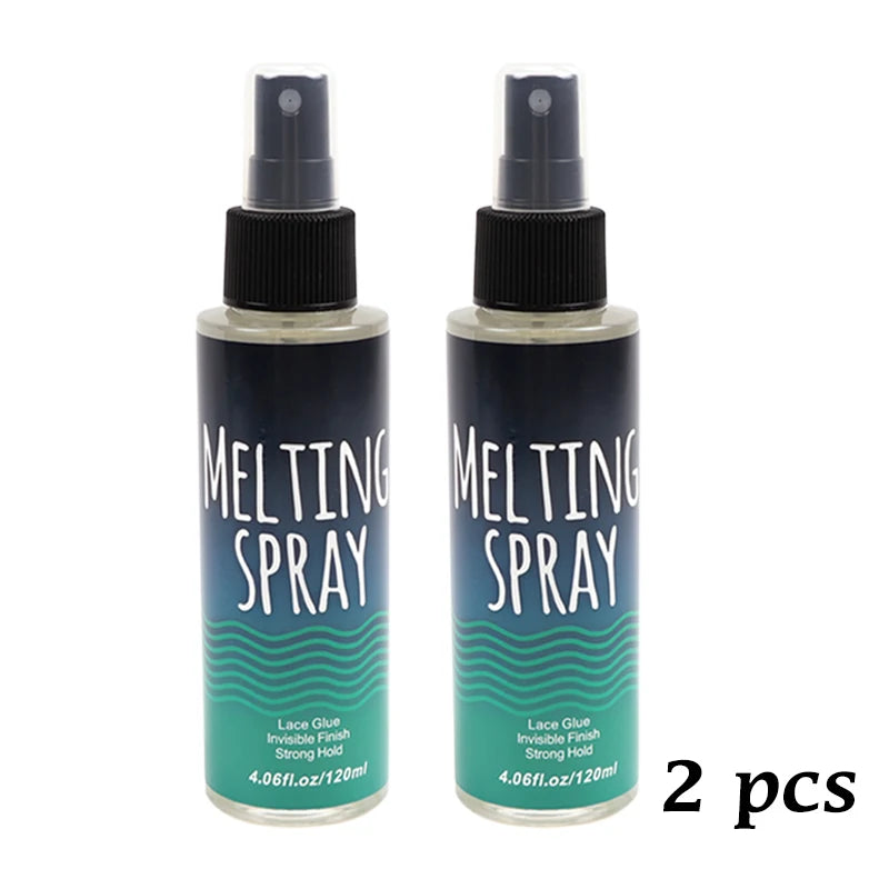 120Ml Lace Melting Spray Seamless Finish Glue Spray Wig Melting Spray & Hair Adhesive For Lace Wigs Strong Invisible Lace Glue