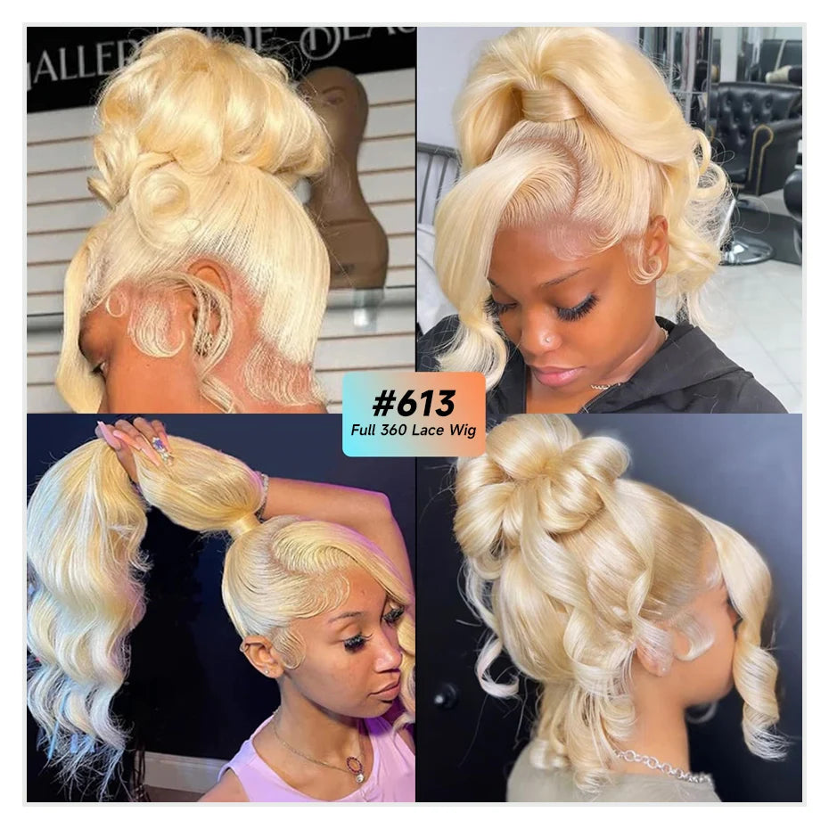 360 Full Hd Lace 613 Blonde Body Wave 13x4 13x6 Lace Front Human Hair Wig 5x5 Glueless Wig Human Hair Lace Frontal Wig for Women