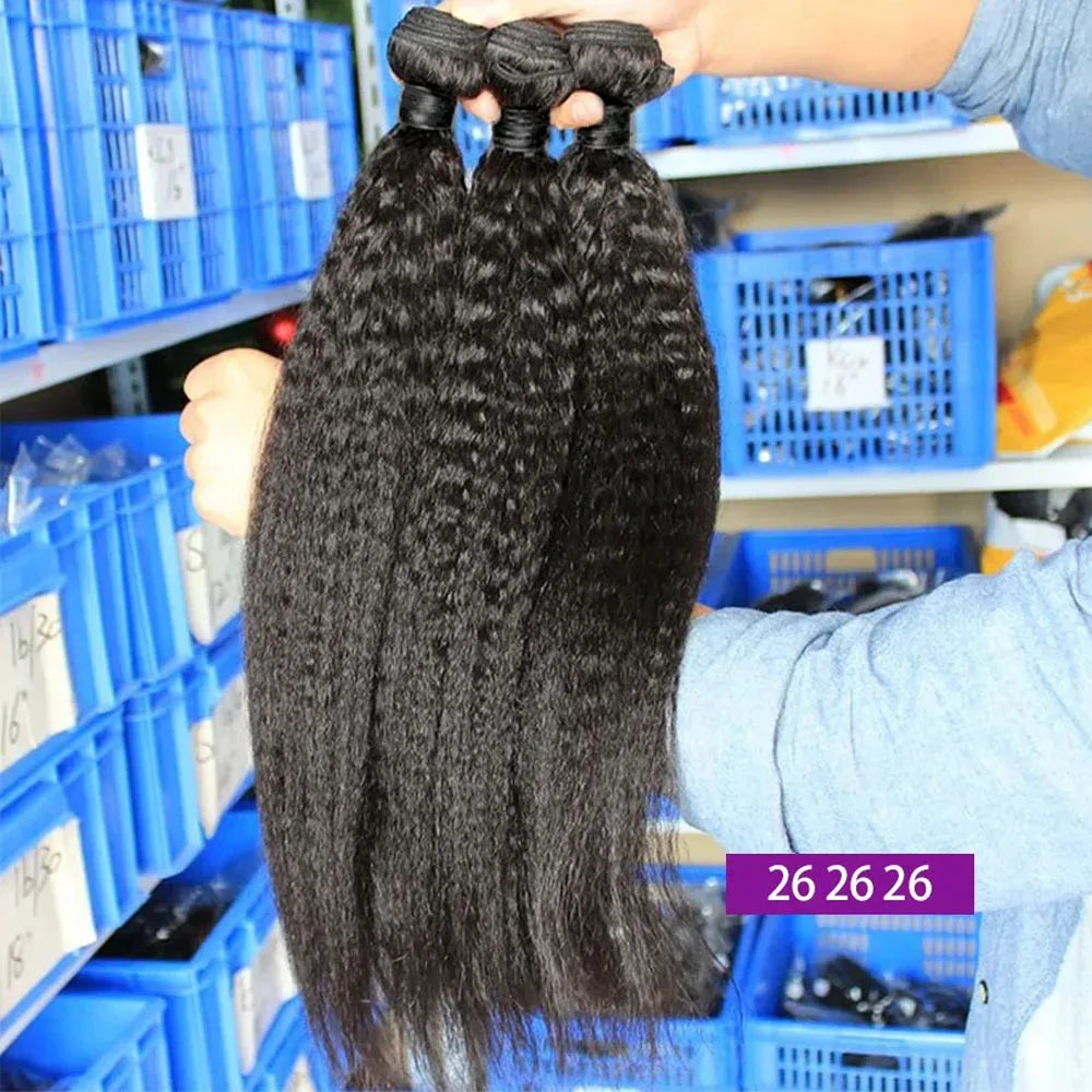 Yaam Kinky Straight 100% Human Hair Bundles