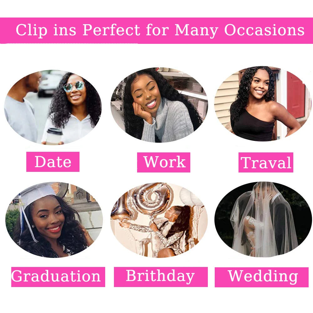 10-24Inch 120G/Set #2 Color Dark Brown Body Wave Clip In Human Hair Extensions Brazilian 100% Remy Human Hair 8Pcs/Set For Women