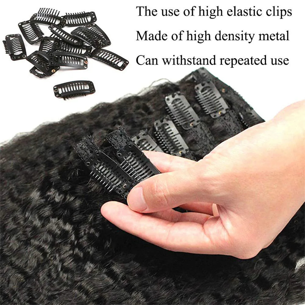 Afro Kinky Curly Clip In Human Hair Extensions 8Pcs/Pack Full Head For Black Women Brazilian Clip in Hair Extensions Human Hair