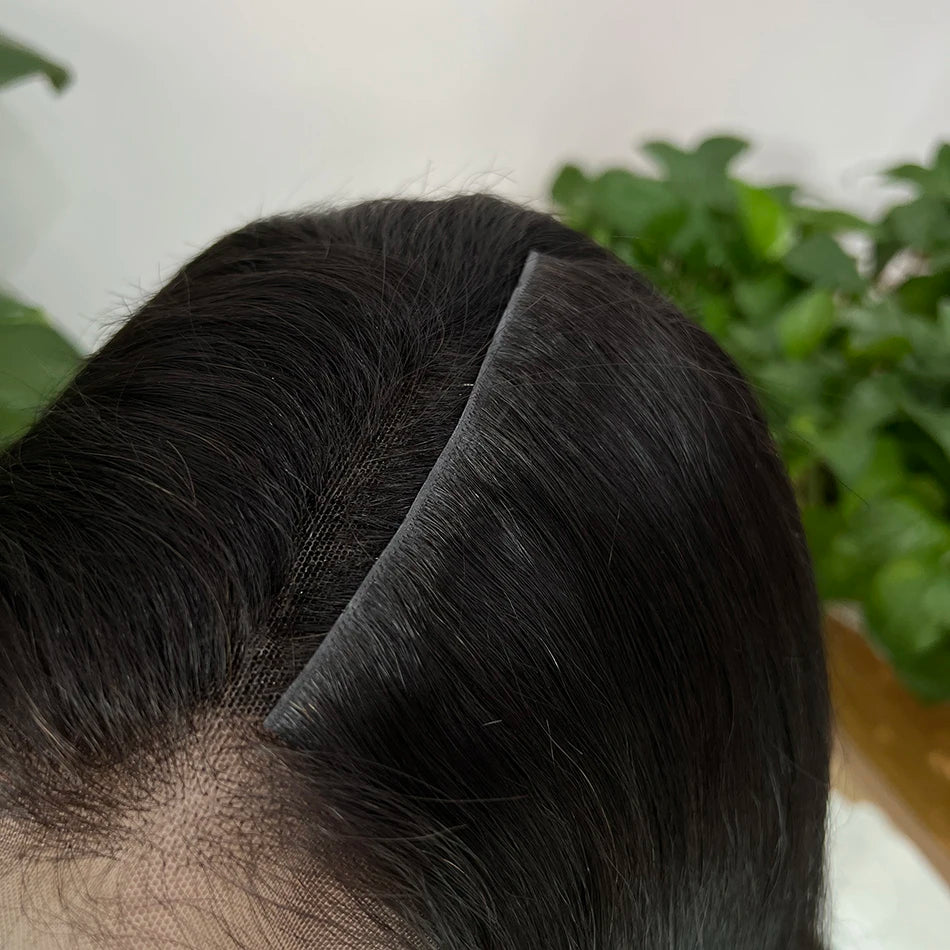 Raw Unprocessed 100g 7Pcs/Set Seamless Clips in #1B Natural Color Human Hair Extensions Long PU Weft Invisible Straight Hair