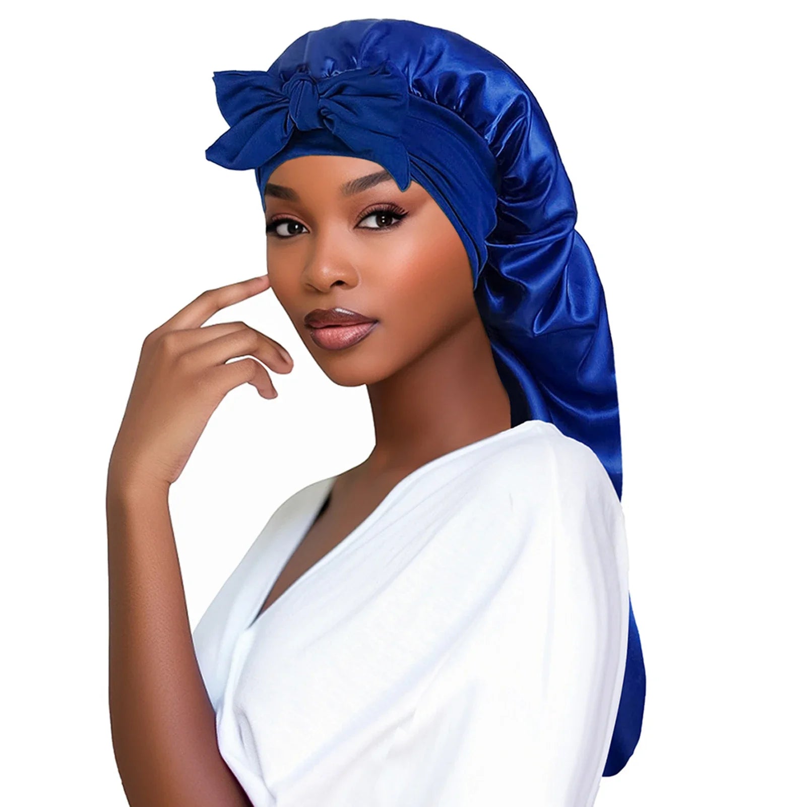 Yaam Bonnet Satin Sleeping Hat Long Tail