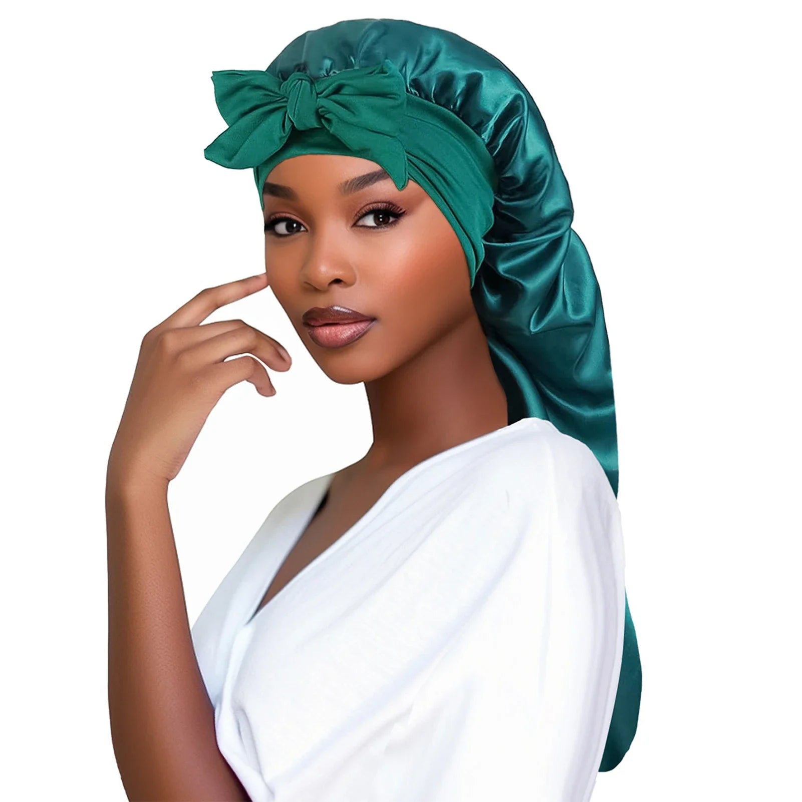 Yaam Bonnet Satin Sleeping Hat Long Tail