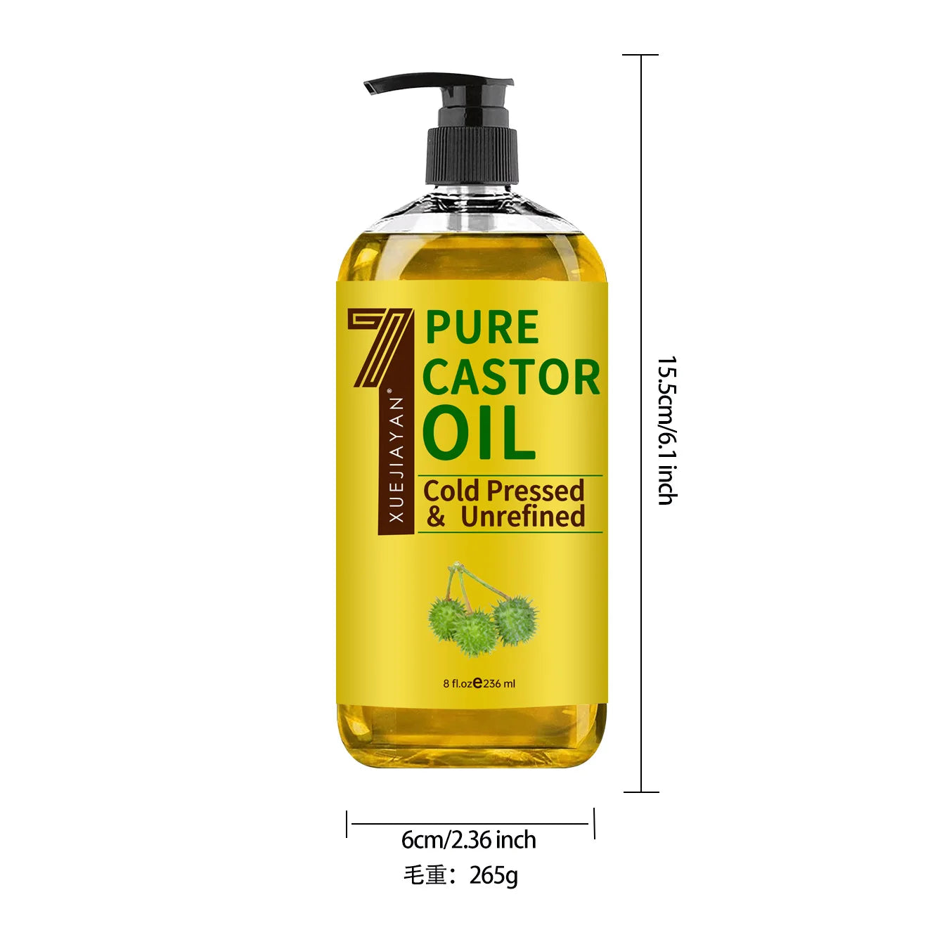 100% Pure And Castor Oil For  Eyelashes  hair bodyAromatherapy And Massage