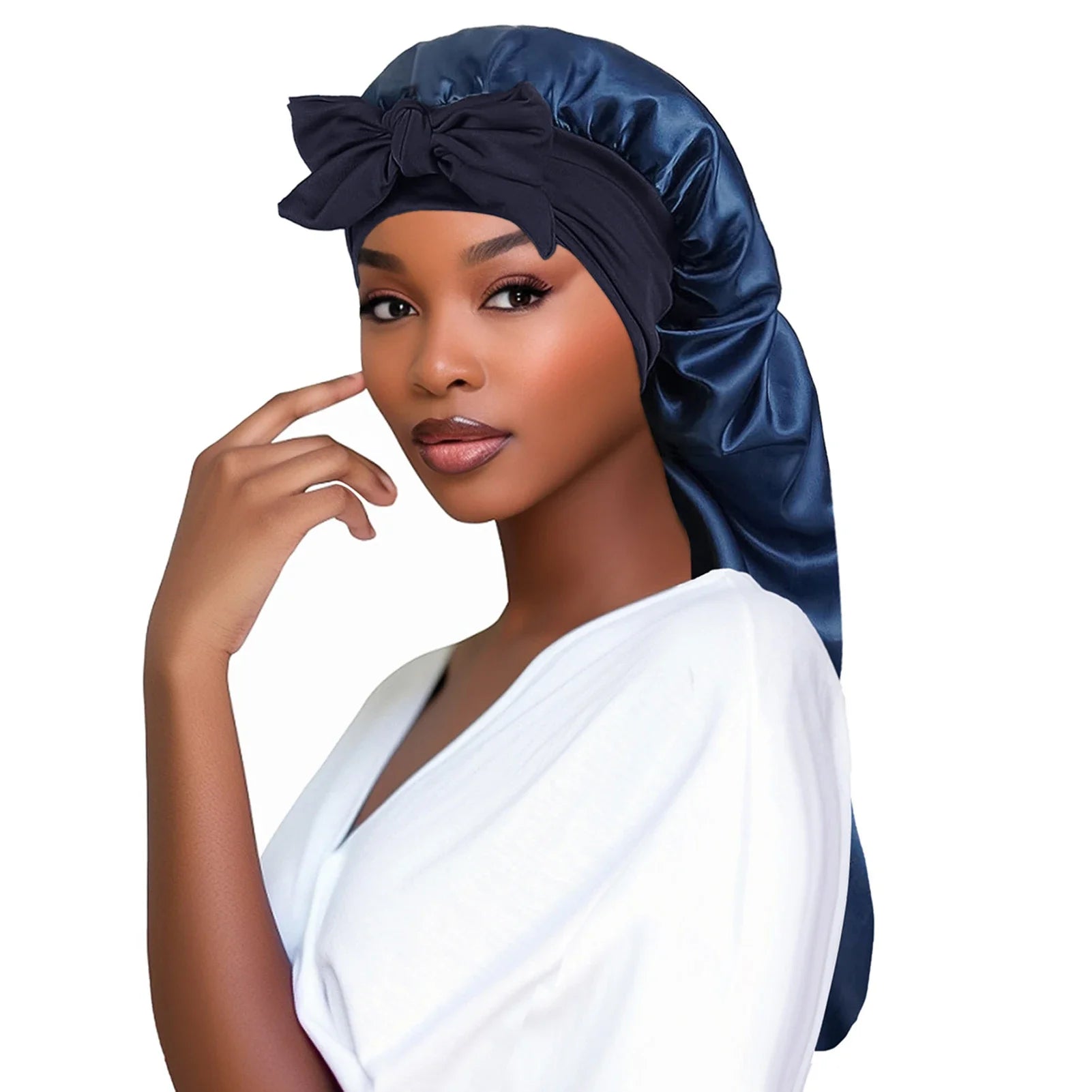 Yaam Bonnet Satin Sleeping Hat Long Tail