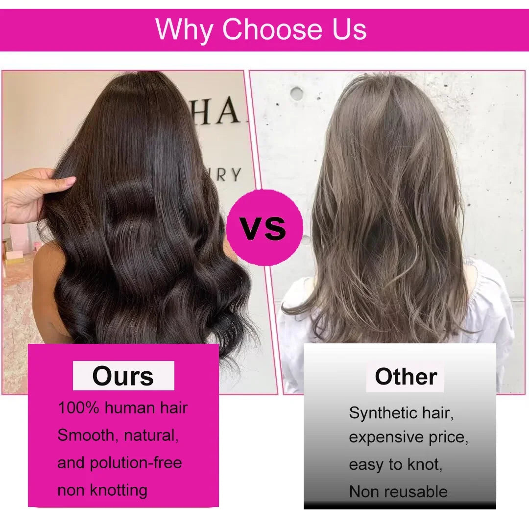 Clip in Hair Extensions Real Human Hair Straight 100% Brazilian Remy Human Hair Clip on Chocolate Brown 10-26 inch For Women