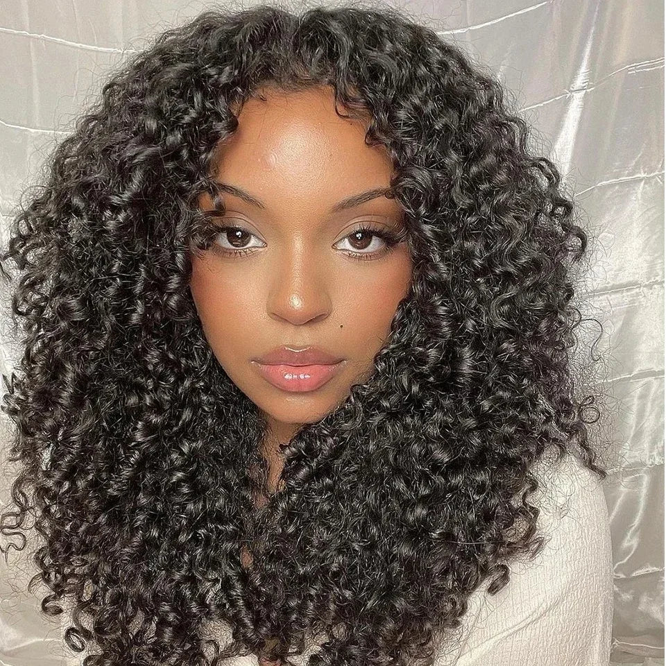 14-24Inches Pixie Bouncy Afro Kinky Curly Human Hair 3/4 Bundles Deal 100% Virgin Raw Hair Extension Double Drawn Wholesale 15A