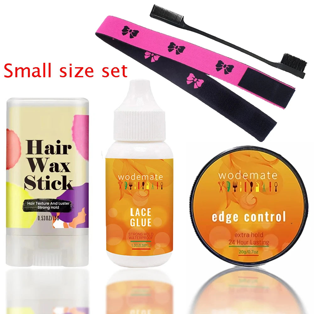 Yaam kit Glue+Lace Tint Spray For Wigs Light Brown+Lace Meliting Spray