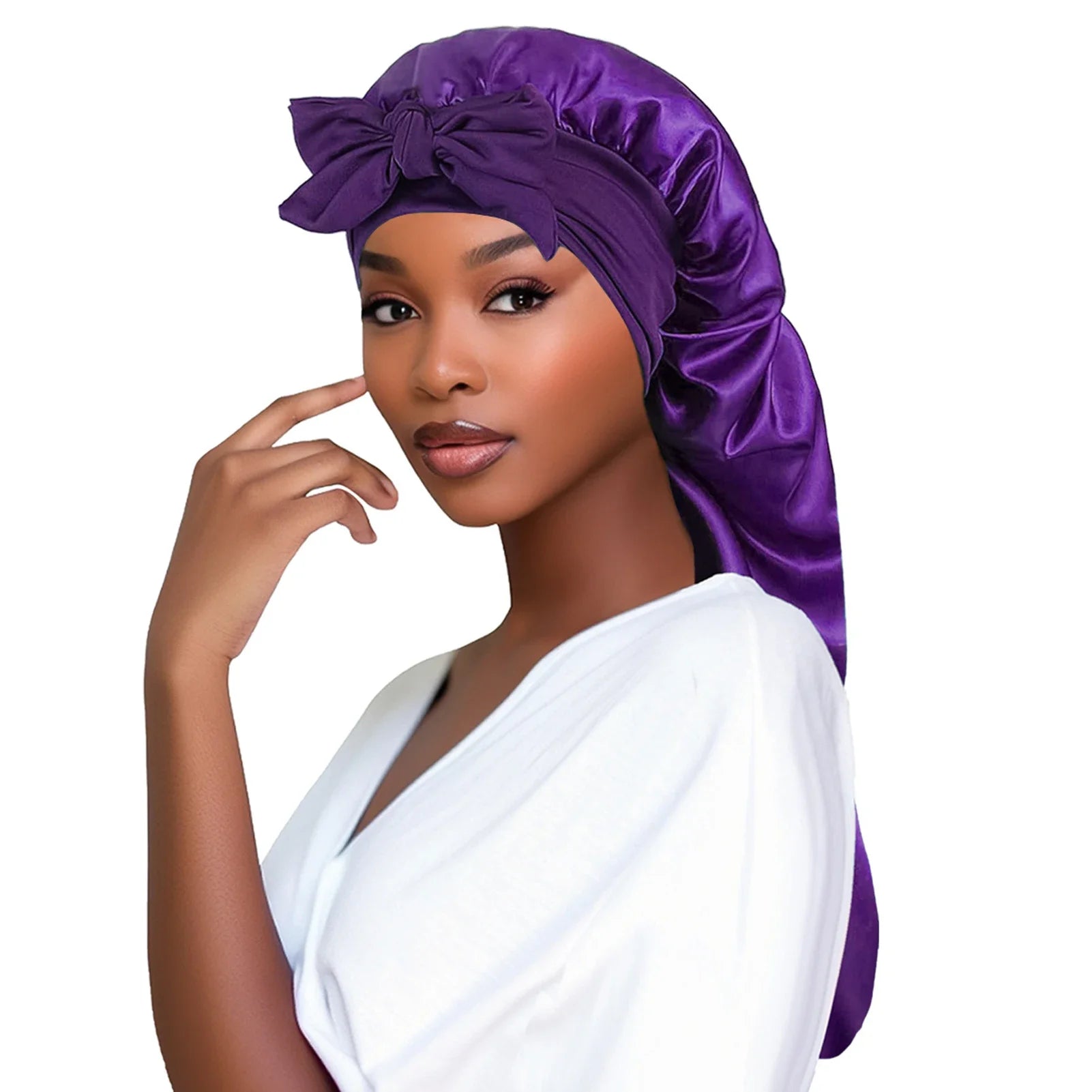 Yaam Bonnet Satin Sleeping Hat Long Tail