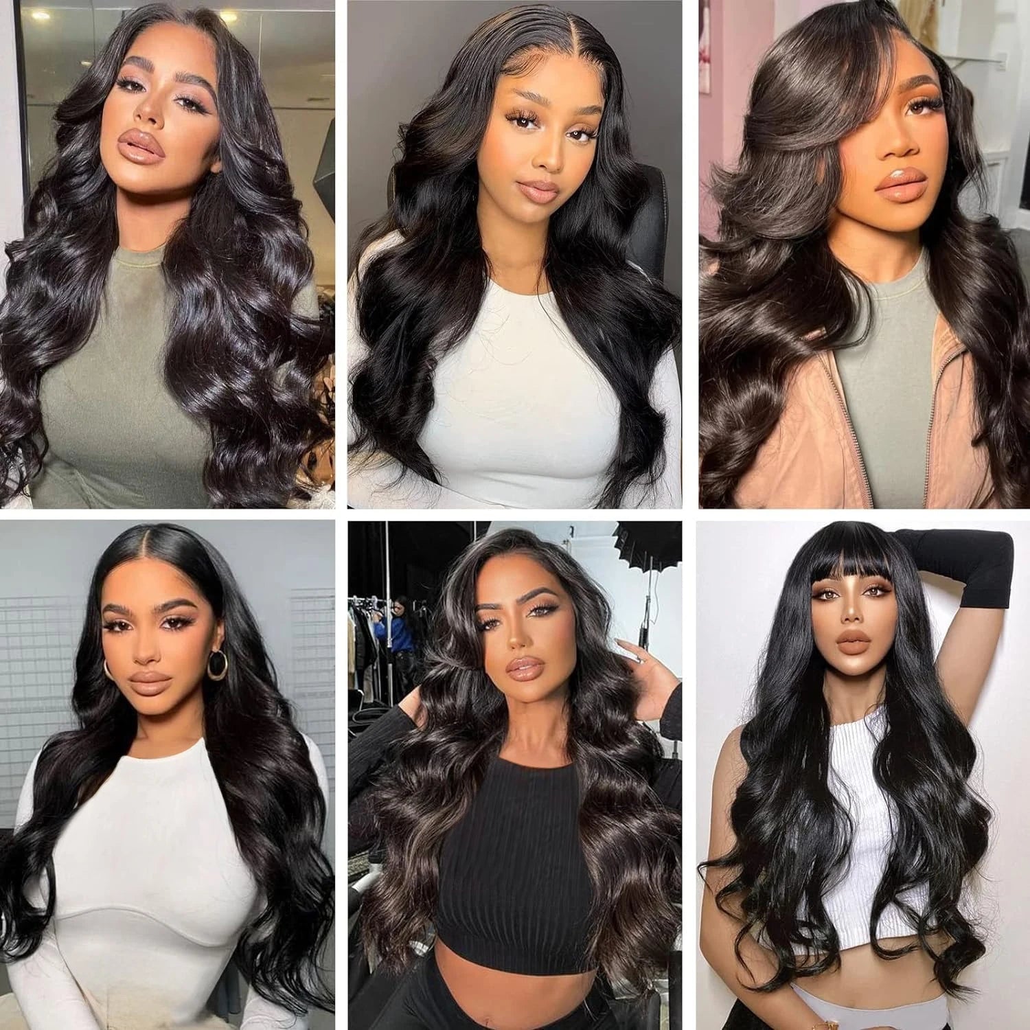 Body Wave Clip in Hair Extensions 100% Human Hair With Double Weft Brazilian Clip In 8Pcs 120G For Black Woman Clip Ins Hair #1B
