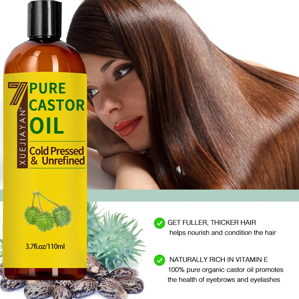 100% Pure And Castor Oil For  Eyelashes  hair bodyAromatherapy And Massage