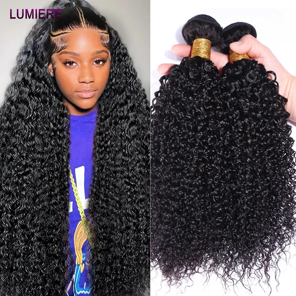Afro Kinky Curly Human Hair Bundles 100% Virgin Raw Human Hair Bundles Hair Extensions Brazilian Hair Weave Bundles 30 32 40inch