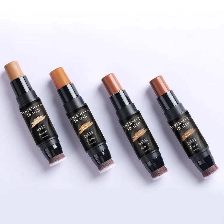 Wig Lace Dyeing Stick With Brush Double-Head Wig Knots Concealer Stick Lace Tint Spray For Lace Wigs & Frontal Part & Hairline
