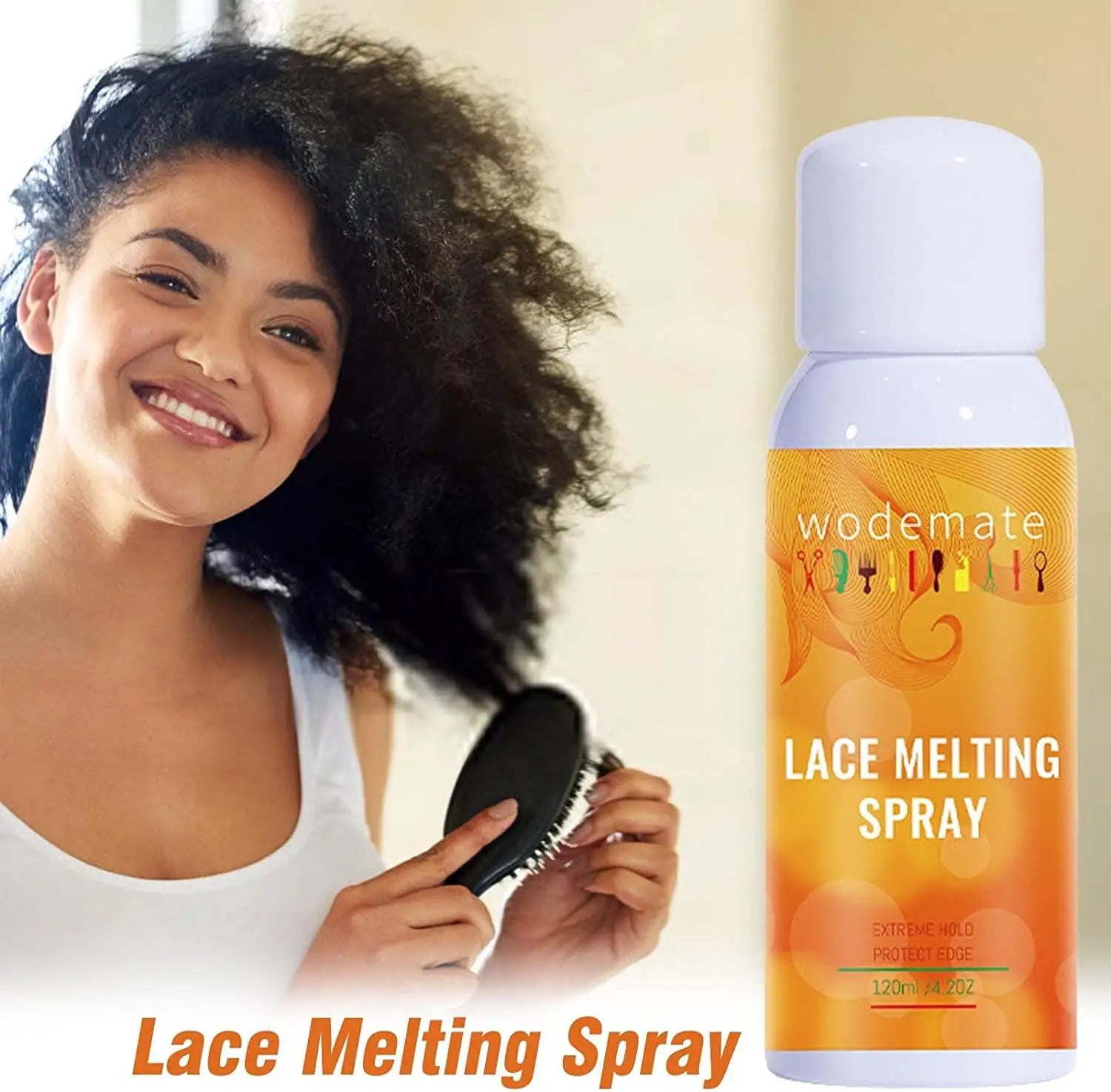 Yaam kit Glue+Lace Tint Spray For Wigs Light Brown+Lace Meliting Spray